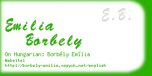 emilia borbely business card